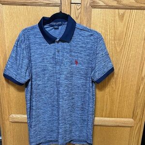 U.S. Polo Assn. Men's Heathered Blue Polo Shirt